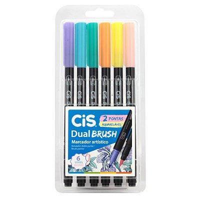 Brush Pen Cis Dual Brush - 6 Tons Pastel