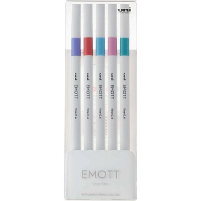 Caneta Emott UniBall - Estojo com 5 - Estojo 5C N5 Candy Pop Colors