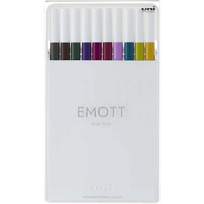 Caneta Emott UniBall - Estojo com 10 - Estojo 10C N3 Calmtone Dark Colors