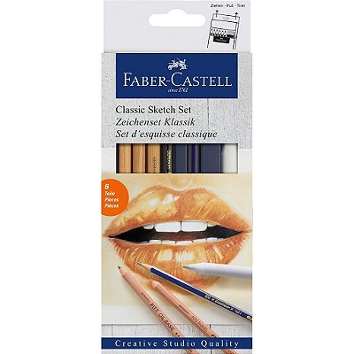 Kit Sketch Clássico Faber Castell - 6 Peças