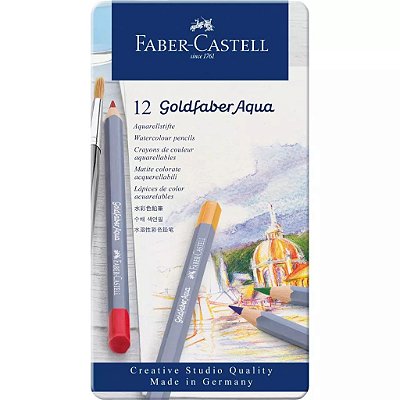 Lápis de Cor Aquarelável Goldfaber Faber Castell 12 Cores