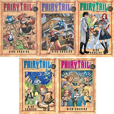 Kit Fairy Tail - Volumes 1 ao 5 - Mangá Fairy Tail