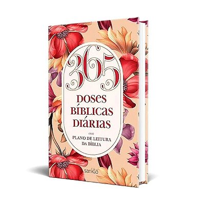 Devocional 365 Doses Bíblicas Diárias - Capa Floral Rosé