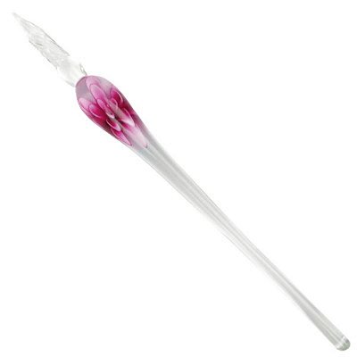 Pena Para Caligrafia - Vidro Floral Rosa- SFB02625