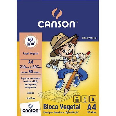 Canson - Bloco A4 Vegetal Escolar