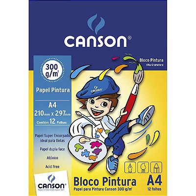 Bloco Canson A4 - Pintura Infantil 300g/m2