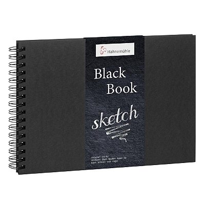 Sketchbook Hahnemühle Black Book A5 - 250g/m² 30 folhas - Espiral