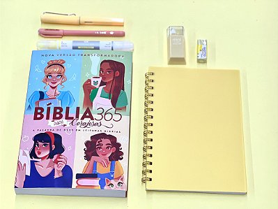 Kit Corajosas Bíblia + Papelaria Fofa - Isabela
