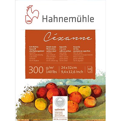 Papel Hahnemühle Cezanne - Aquarela 300g/m² - Satinado - 10 folhas 24x32cm