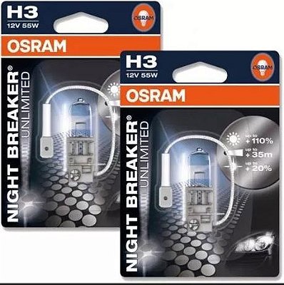 Lampada Osram Night Breaker Silver H4 Par 100% + Luz - Mundo peças