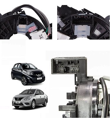 Cinta Airbag Nissan March Sentra Versa com controle de som no volante 2013 a 2017 25554-3SG0A