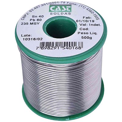 Solda Estanho 40snx60pb 1.5mm Com Fluxo 500g