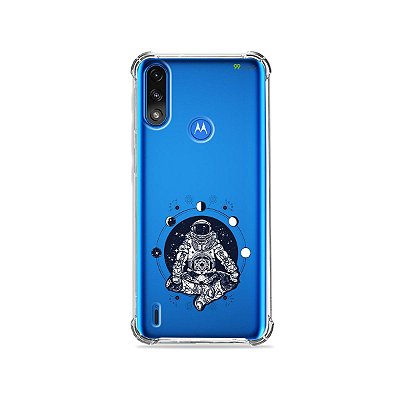 Capa (Transparente) para Moto E7 Power - Astronauta