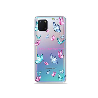 Capa Butterfly com nome para Samsung J