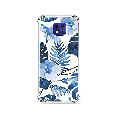 Capa para Moto G10 Play - Flowers in Blue