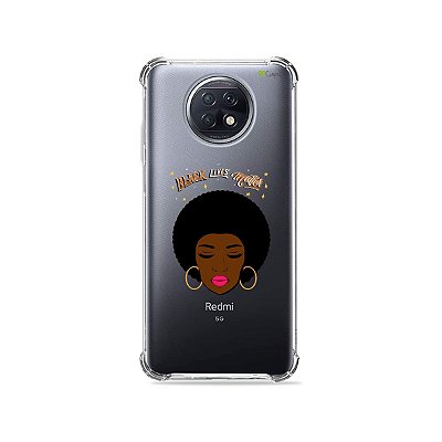 Capa (Transparente) para Xiaomi Redmi Note 9T - Black Lives