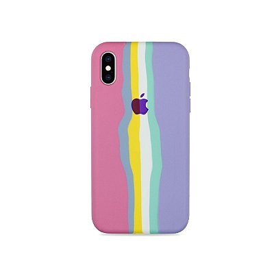 Silicone para iPhone Xs Max - Listras Candy