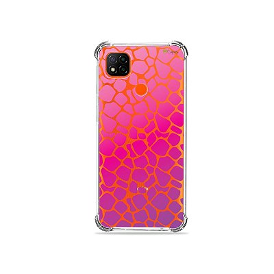 Capa (Transparente) para Redmi 9C - Animal Print Pink