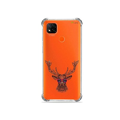 Capa (Transparente) para Redmi 9C - Alce Hipster