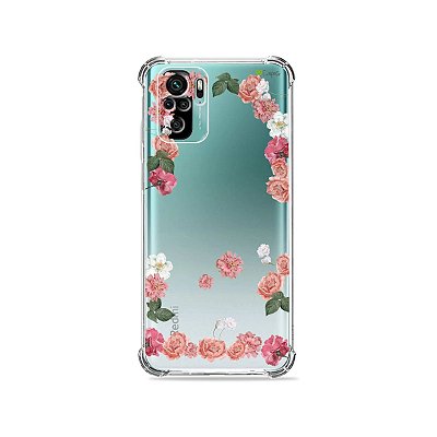 Capa (Transparente) para Xiaomi Redmi Note 10 4G - Pink Roses