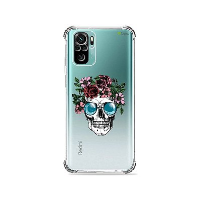 Capa (Transparente) para Xiaomi Redmi Note 10 4G - Caveira