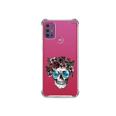 Capa (Transparente) para Moto G20 - Caveira