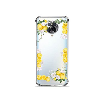 Capa (Transparente) para Xiaomi Poco F2 Pro - Yellow Roses