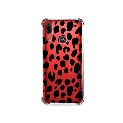 Capa (Transparente) para Moto E6 Plus - Animal Print Basic