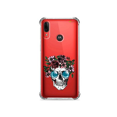 Capa (Transparente) para Moto E6 Plus - Caveira