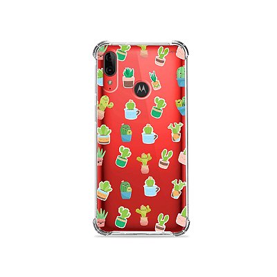 Capa (Transparente) para Moto E6 Plus - Cactus