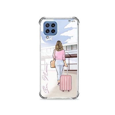 Capinha Girl Travel com nome para Galaxy A - 99Capas