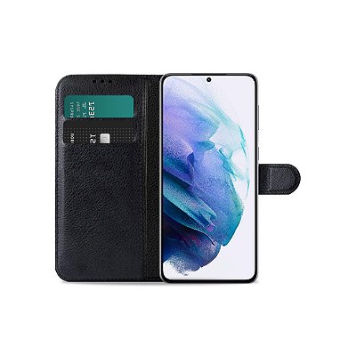 Capa Carteira Preta para Galaxy S21 Plus