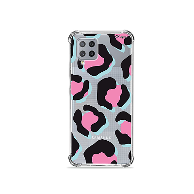 Capa para Galaxy A42 5G - Animal Print Black & Pink