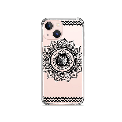 Capa para iPhone 13 Mini - Mandala Preta