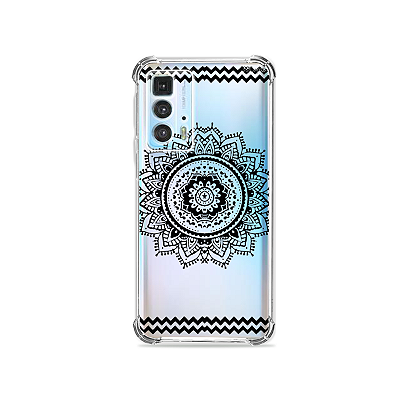 Capa para Moto Edge 20 Pro - Mandala Preta