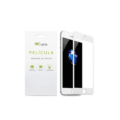 Película de Vidro 3D para iPhone 7 Plus (borda branca) - 99Capas