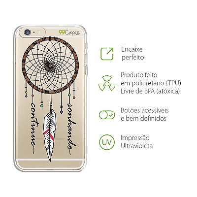 Capa para iPhone 6 Plus/6S Plus - Continue Sonhando