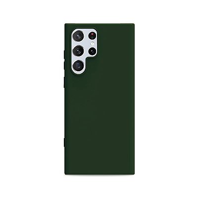 Silicone Case para Galaxy S22 Ultra - Verde Militar