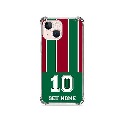 Capa para iPhone - Vermelho e Verde com nome e número personalizado