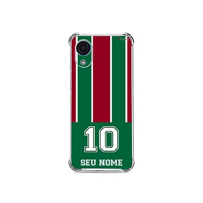 Capa para Galaxy M - Vermelho e Verde com nome e número personalizado