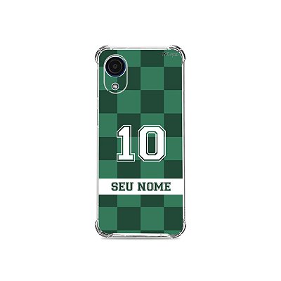 Capinha para Galaxy S - Verde e Branco com nome e número personalizado