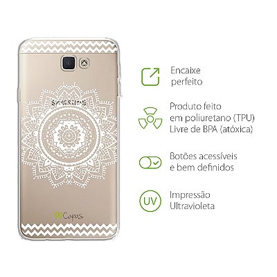 Capa para Galaxy J7 Prime - Mandala Branca