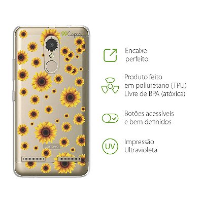 Capa para Lenovo K6 - Girassóis