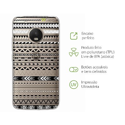 Capa para Moto G5 Plus - Maori Branca