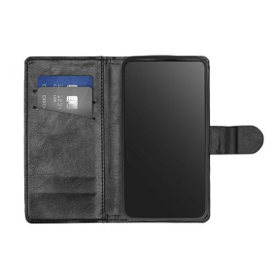 Capa Flip Carteira Preta para LG X Power