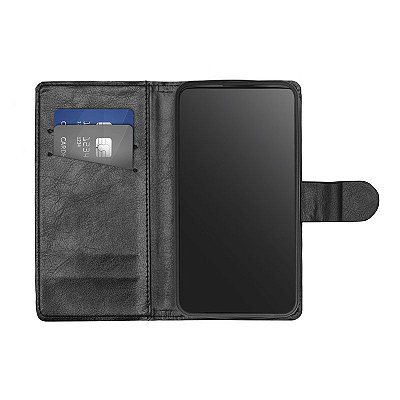 Capa Flip Carteira Preta para LG  K10 Power