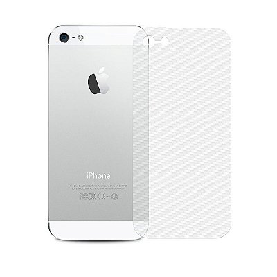 Película Traseira de Fibra de Carbono Transparente para iPhone 5/5S/SE - 99capas