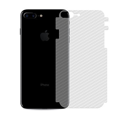 Película Traseira de Fibra de Carbono Transparente para iPhone 7 Plus - 99capas