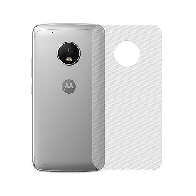 Película Traseira de Fibra de Carbono Transparente para Moto G5 Plus - 99capas