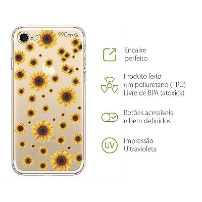 Capa para iPhone 8 - Girassóis